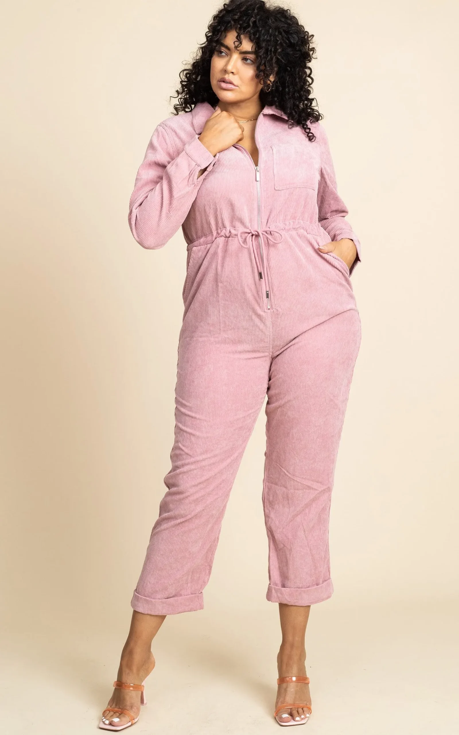 Blaze Boilersuit In Rose Pink