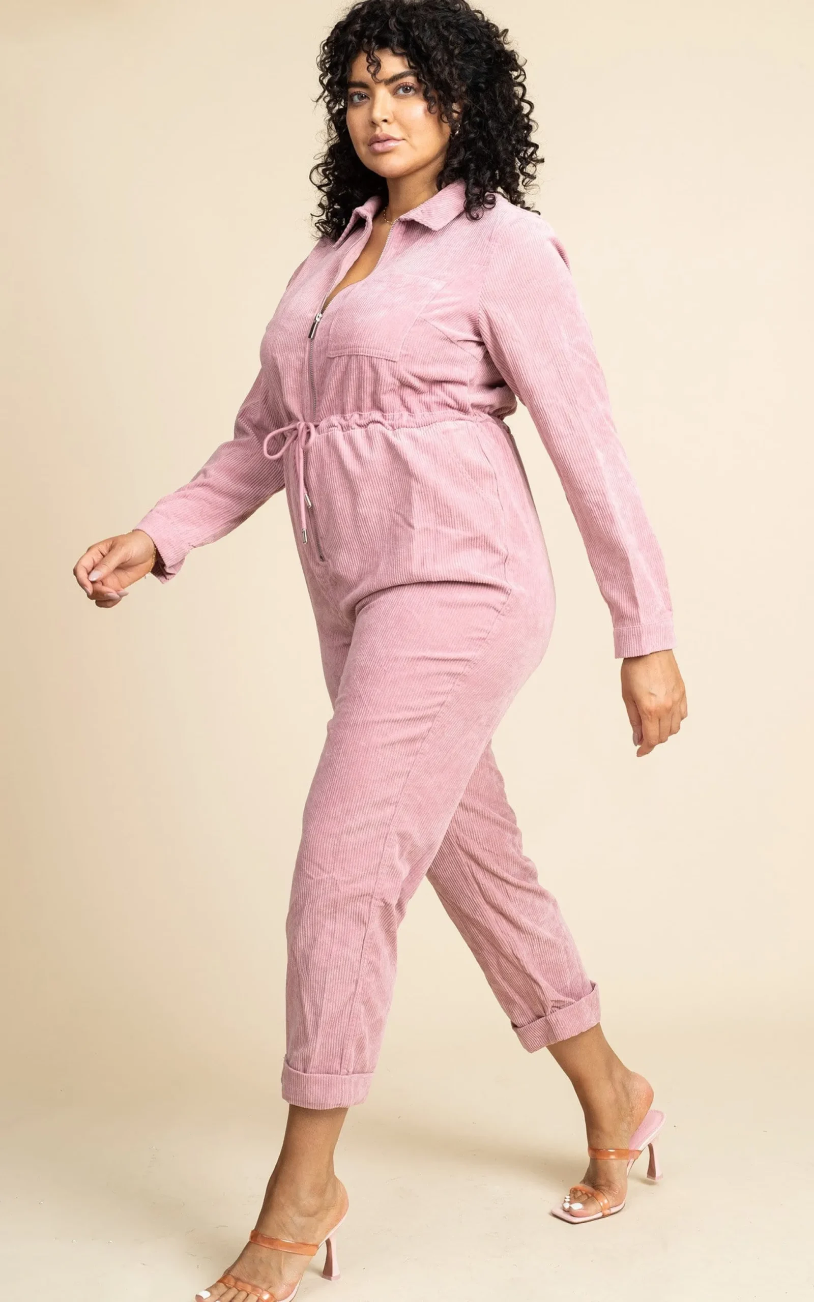 Blaze Boilersuit In Rose Pink