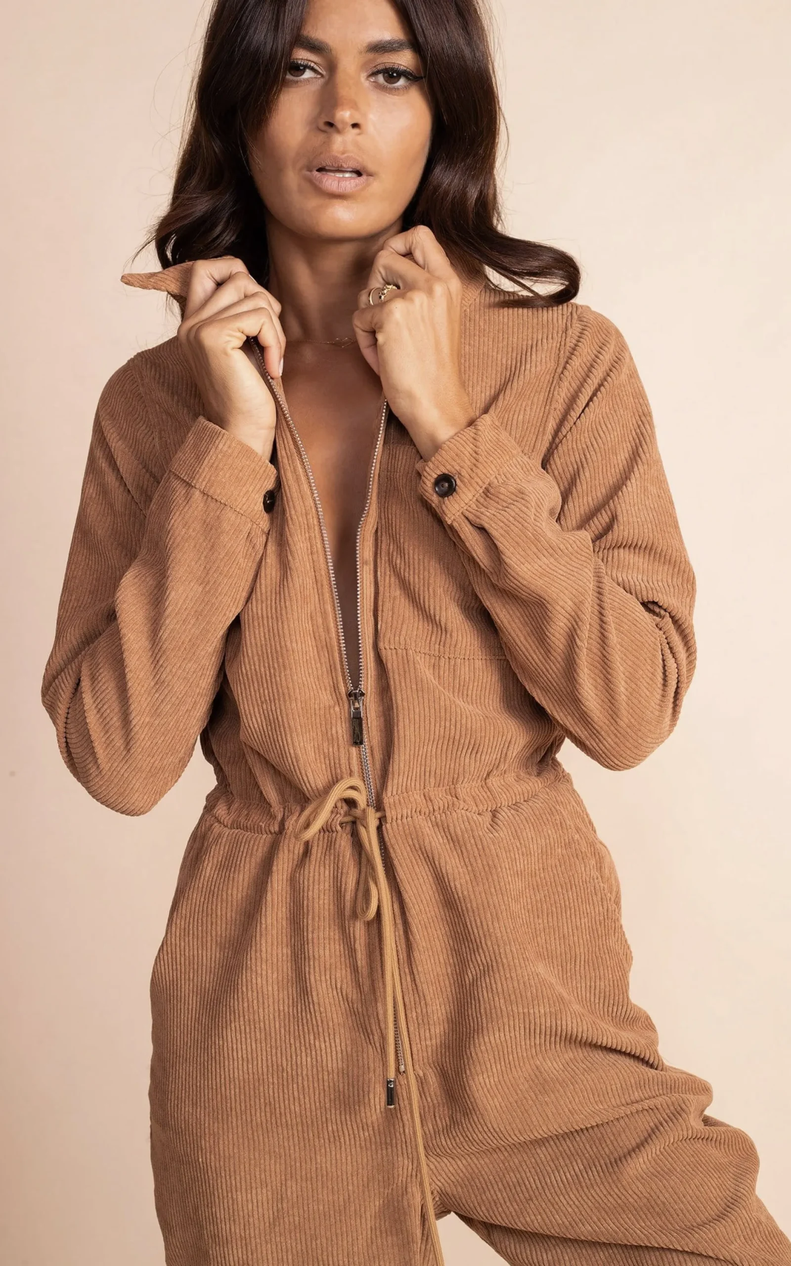 Blaze Boilersuit In Tan