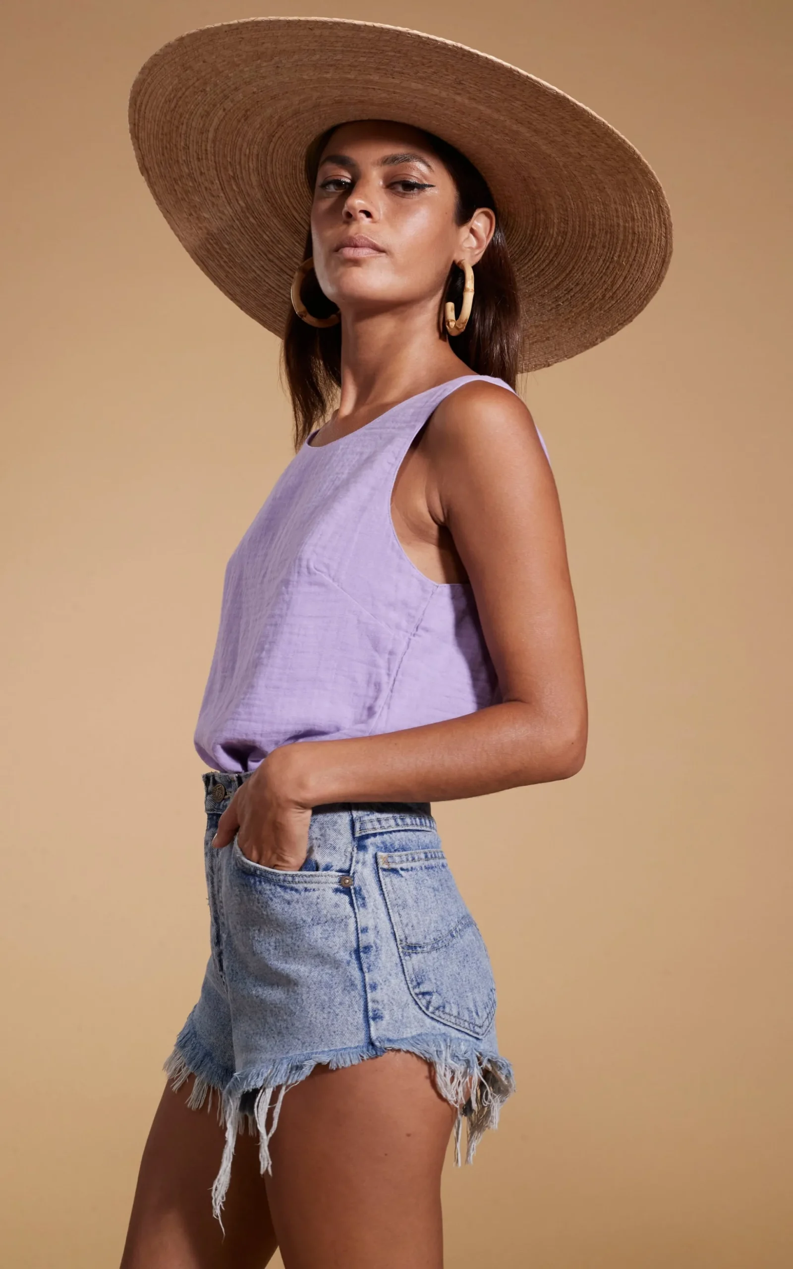 Halo Guava Twist Top In Lilac