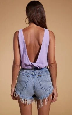 Halo Guava Twist Top In Lilac