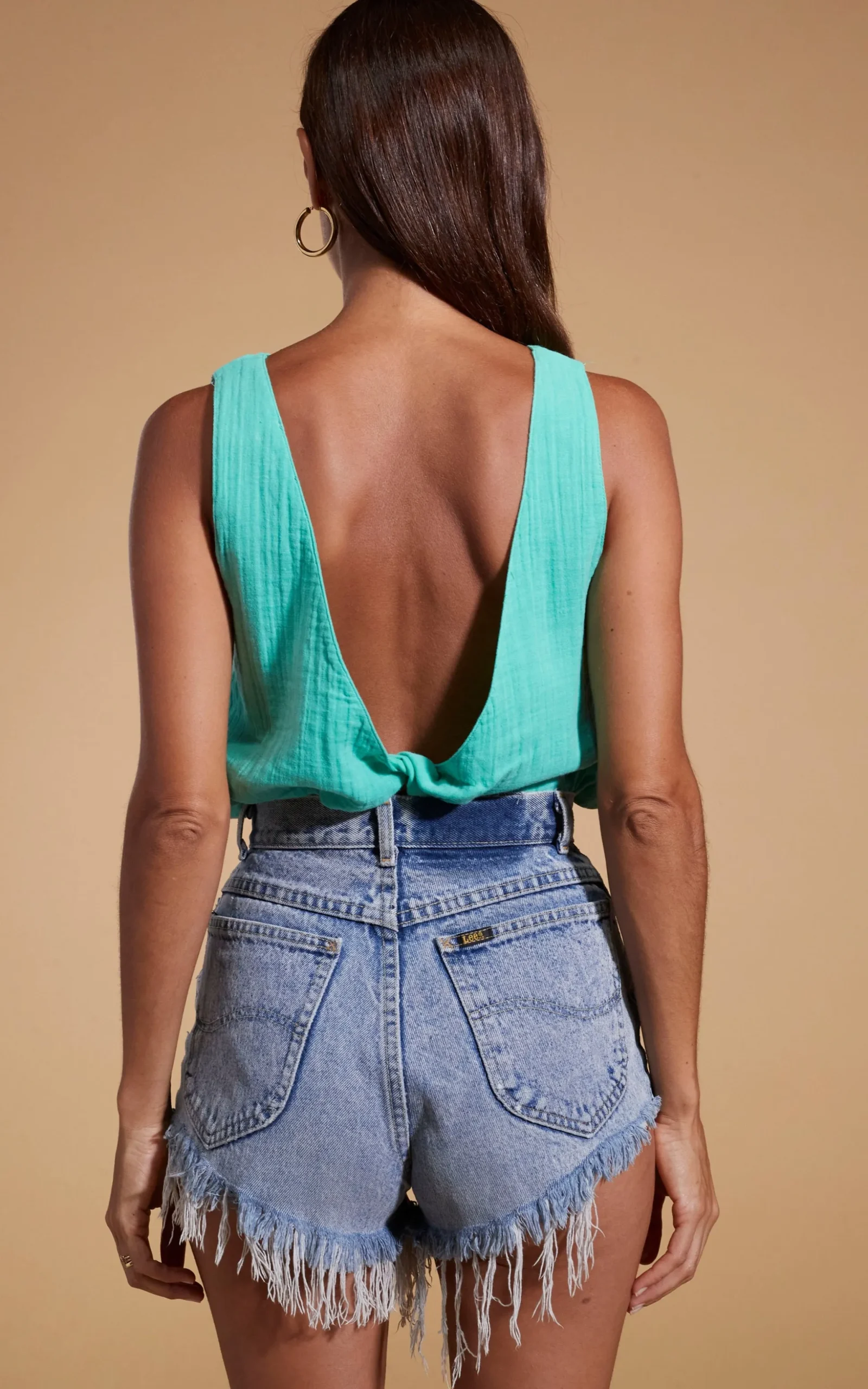 Halo Guava Twist Top In Mint Green
