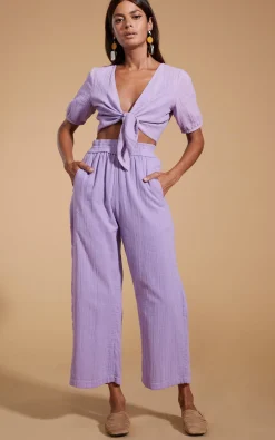 Halo Indra Tie Top In Lilac
