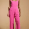 Halo Kimani Twist Back Jumpsuit In Magenta