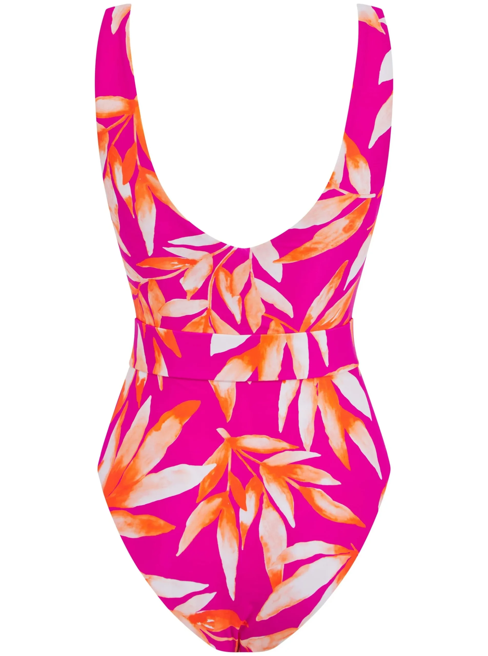 Halo Sa Caleta Swimsuit In Watercolour Orange Leaf