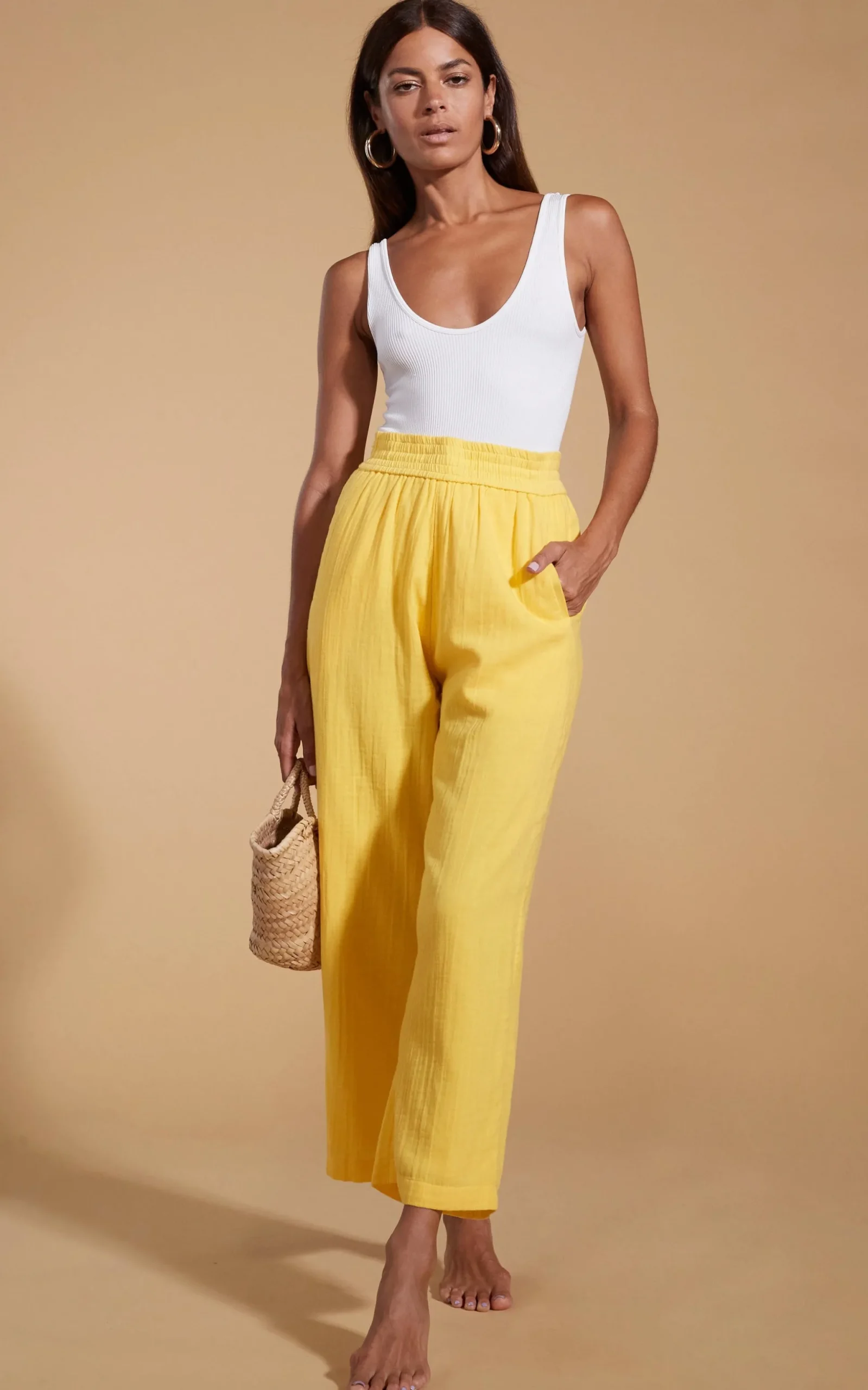 Halo Tahiti Trousers In Primrose Yellow