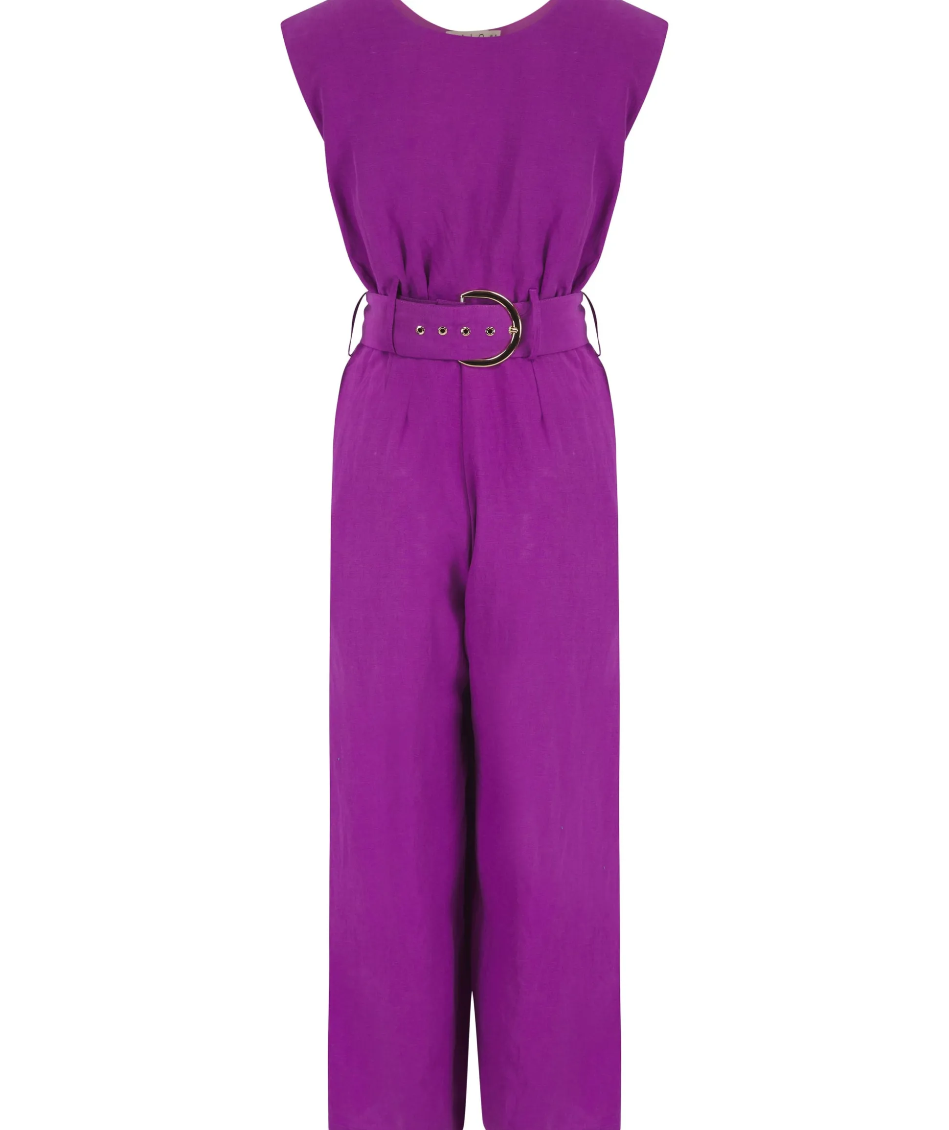 Indy Linen Jumpsuit In Purple-Reversible