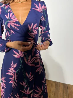 Jagger Maxi Dress In Bamboo Navy Base