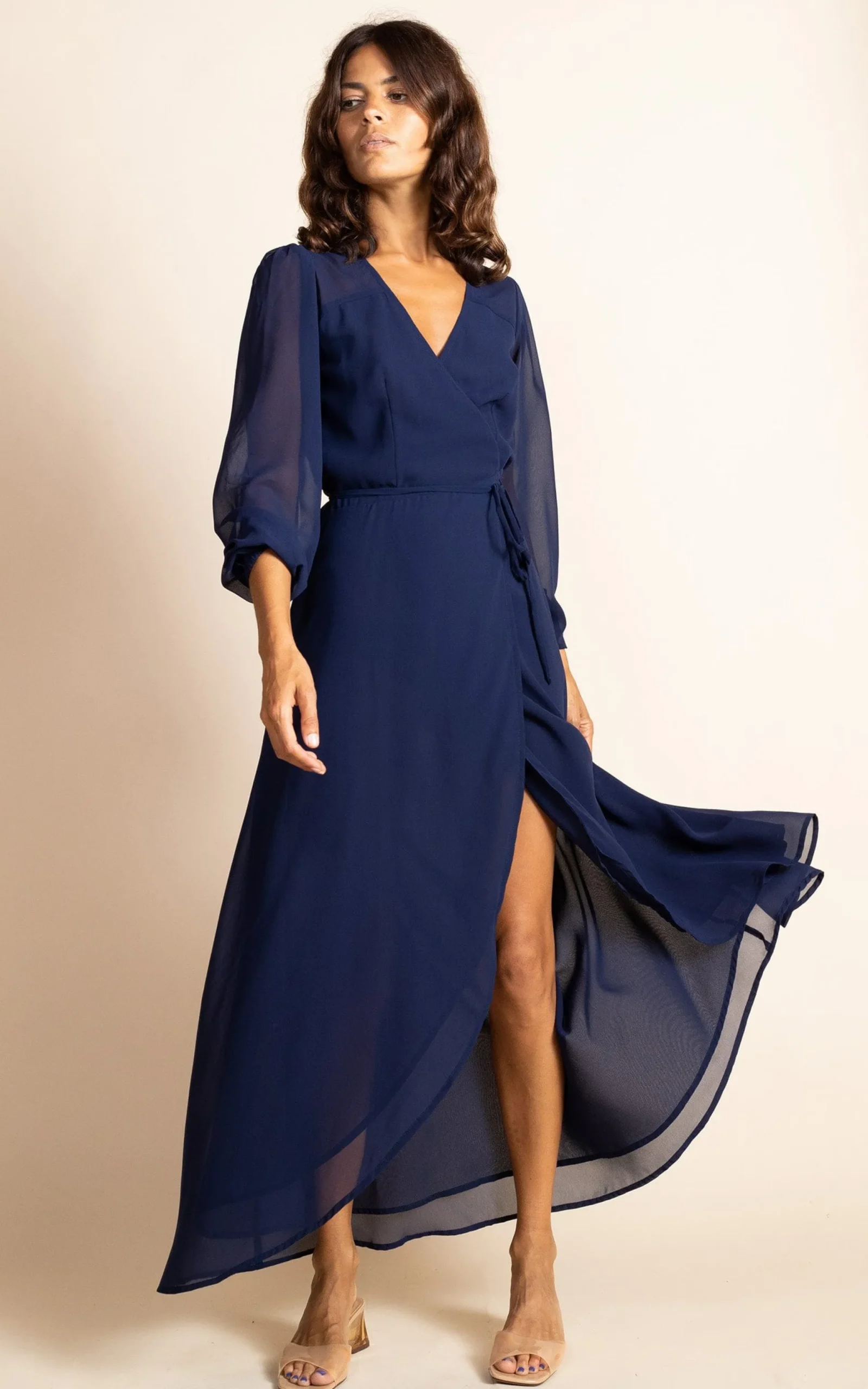 Jagger Maxi Dress In Navy-Extended Sizing