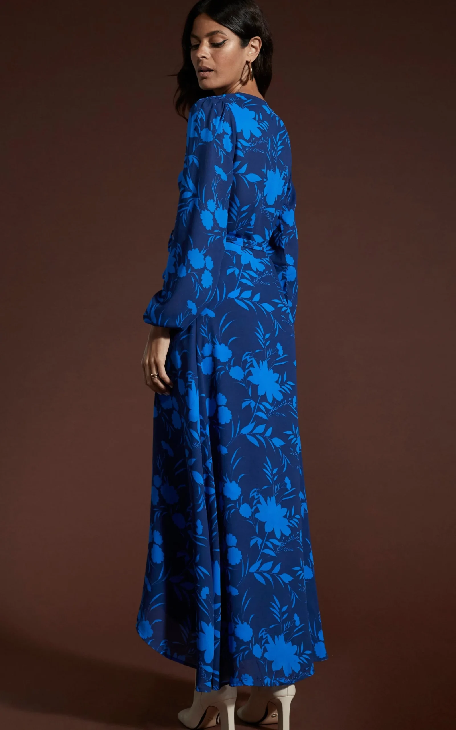 Jagger Maxi Dress In Silhouette Dark Blue