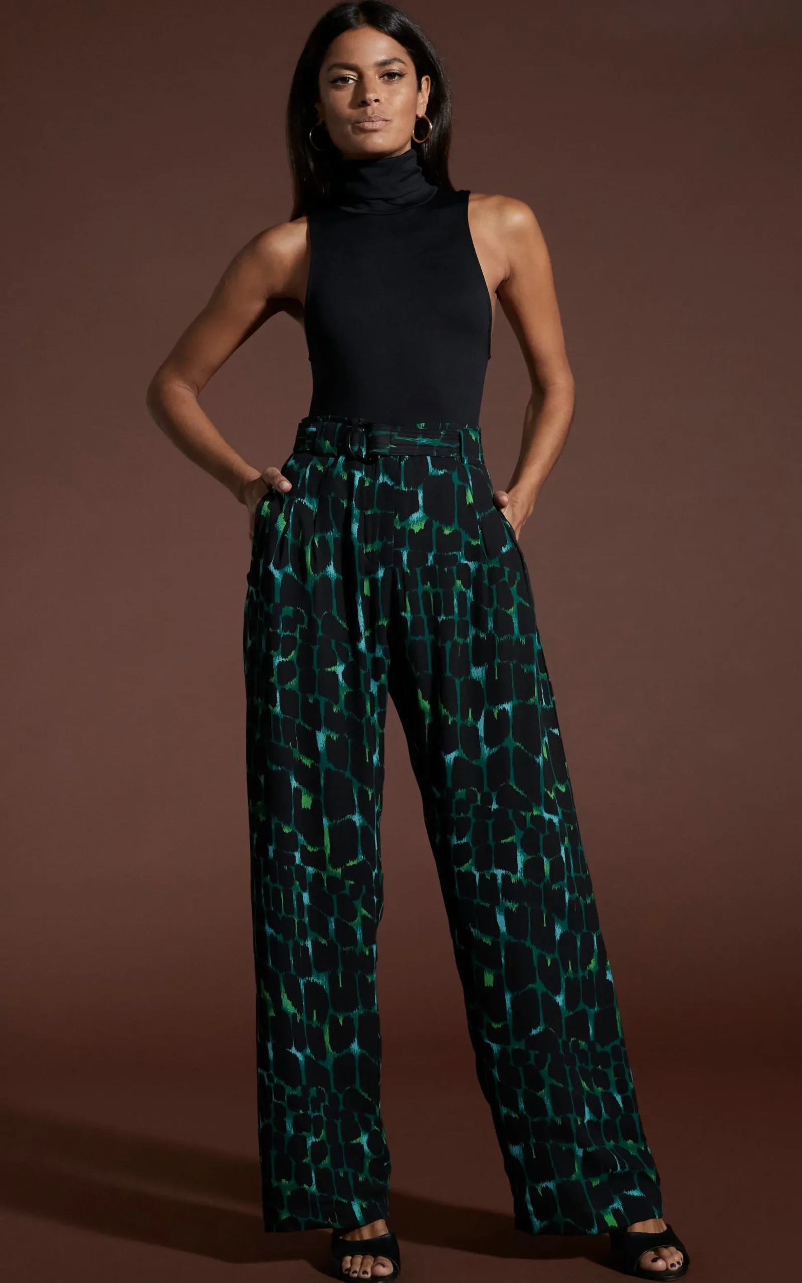 Jesse Trousers In Green Alligator