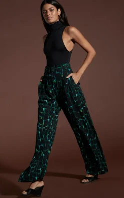 Jesse Trousers In Green Alligator