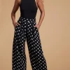 Joey Palazzo Trousers In Painted Dot