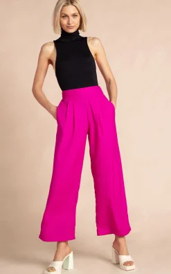 Joey Palazzo Trousers In Magenta