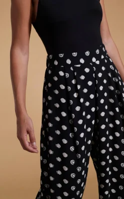 Joey Palazzo Trousers In Painted Dot