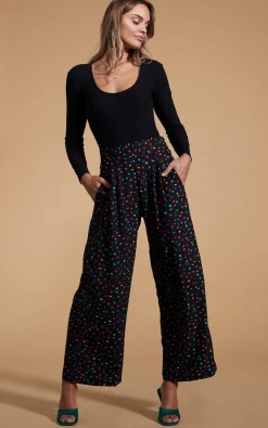 Joey Palazzo Trousers In Abstract Multi