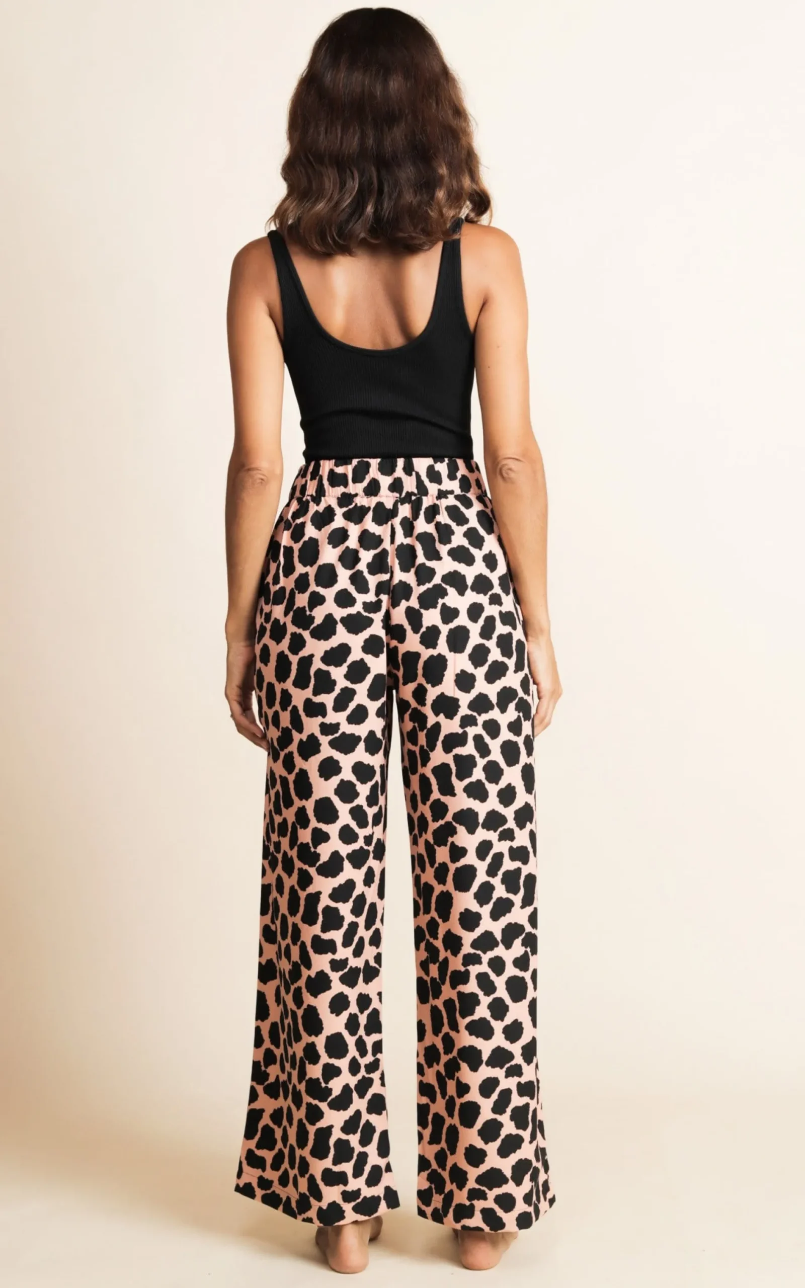Joey Palazzo Trousers In Beige Cloud