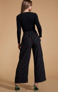 Joey Palazzo Trousers In Abstract Multi