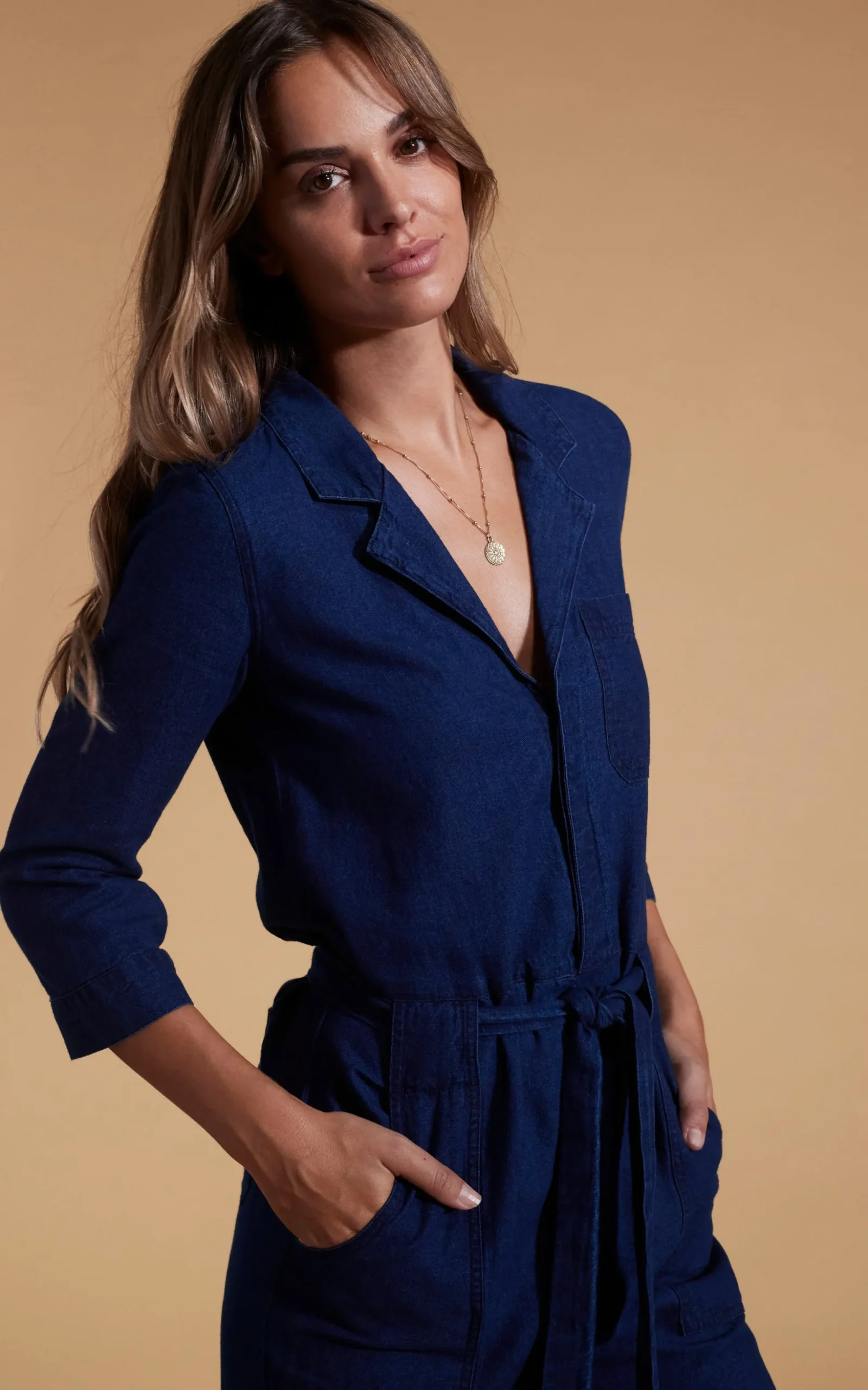 Juno Jumpsuit In Denim Blue