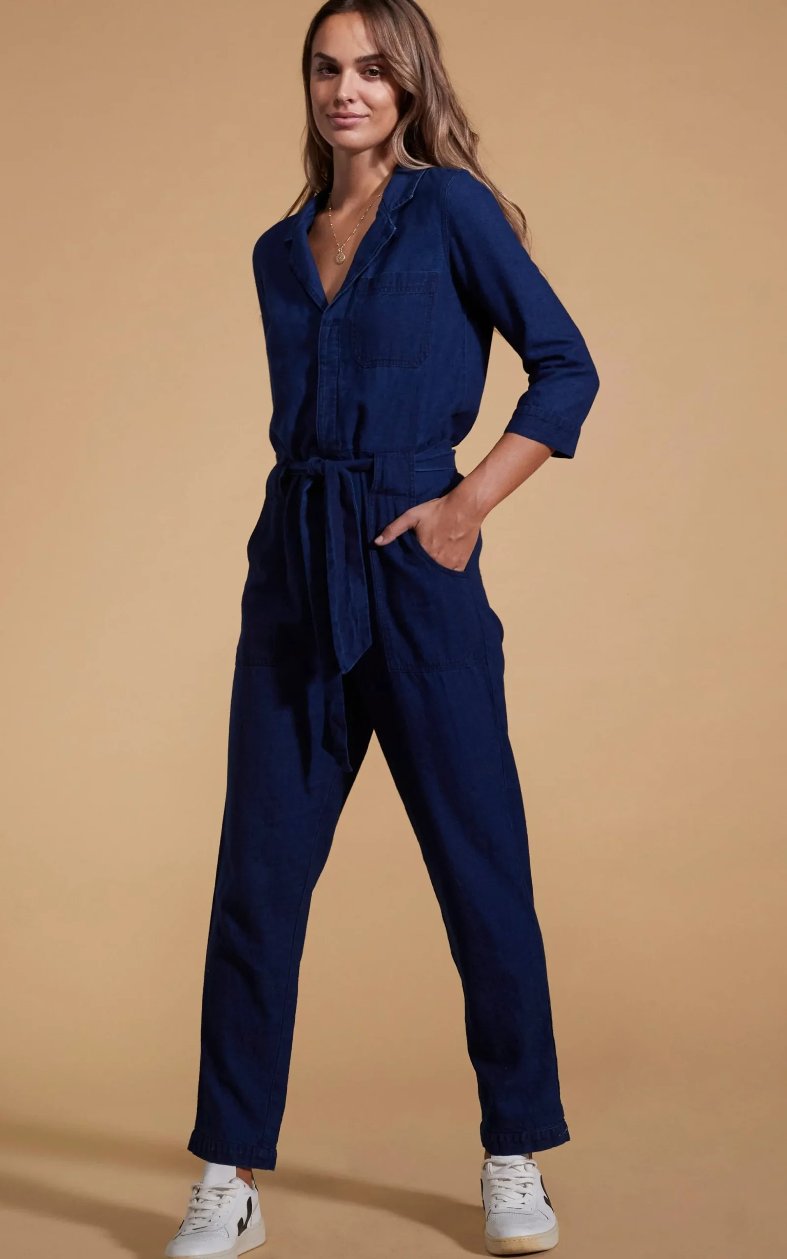 Juno Jumpsuit In Denim Blue