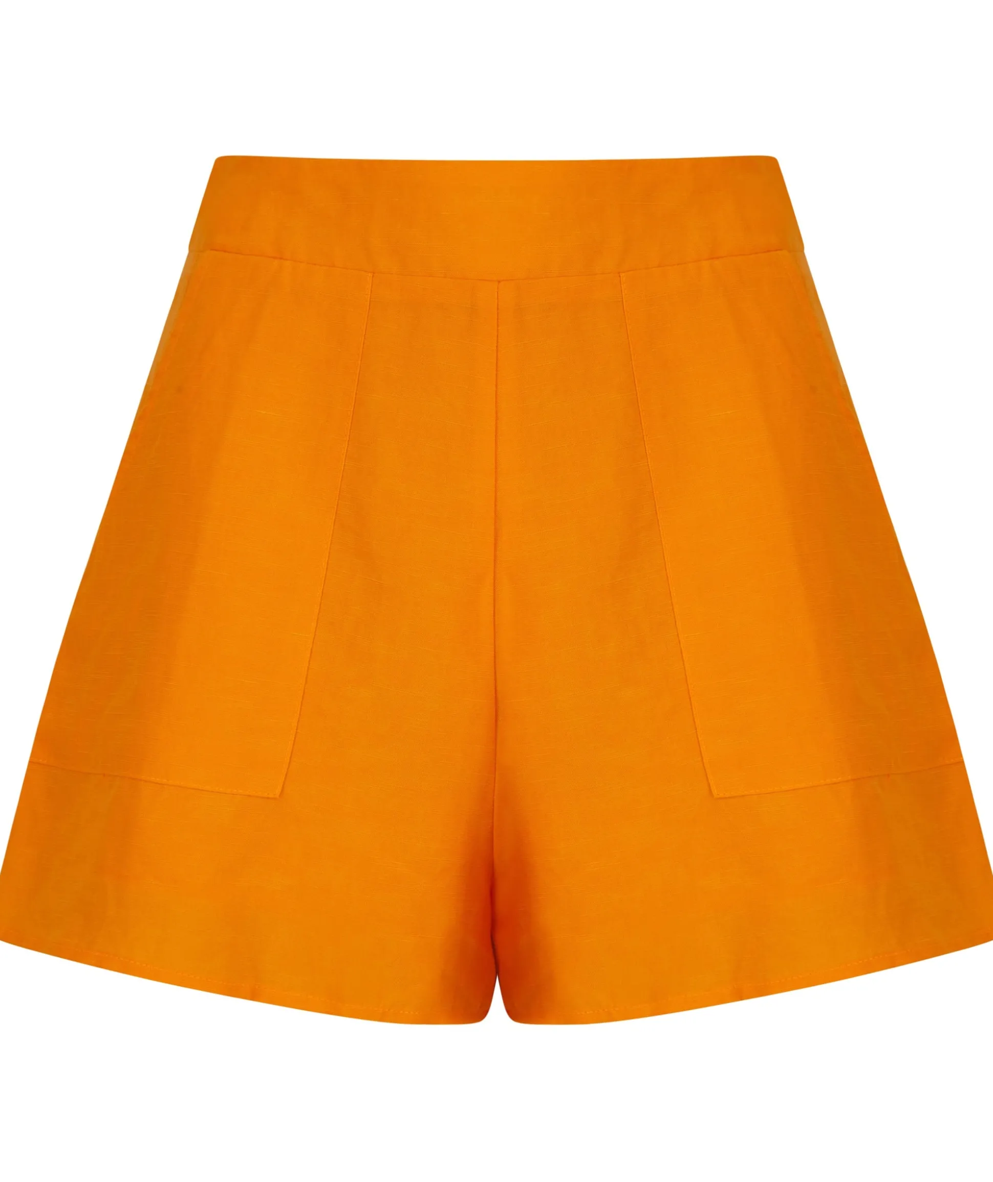 Lola Linen Shorts In Orange