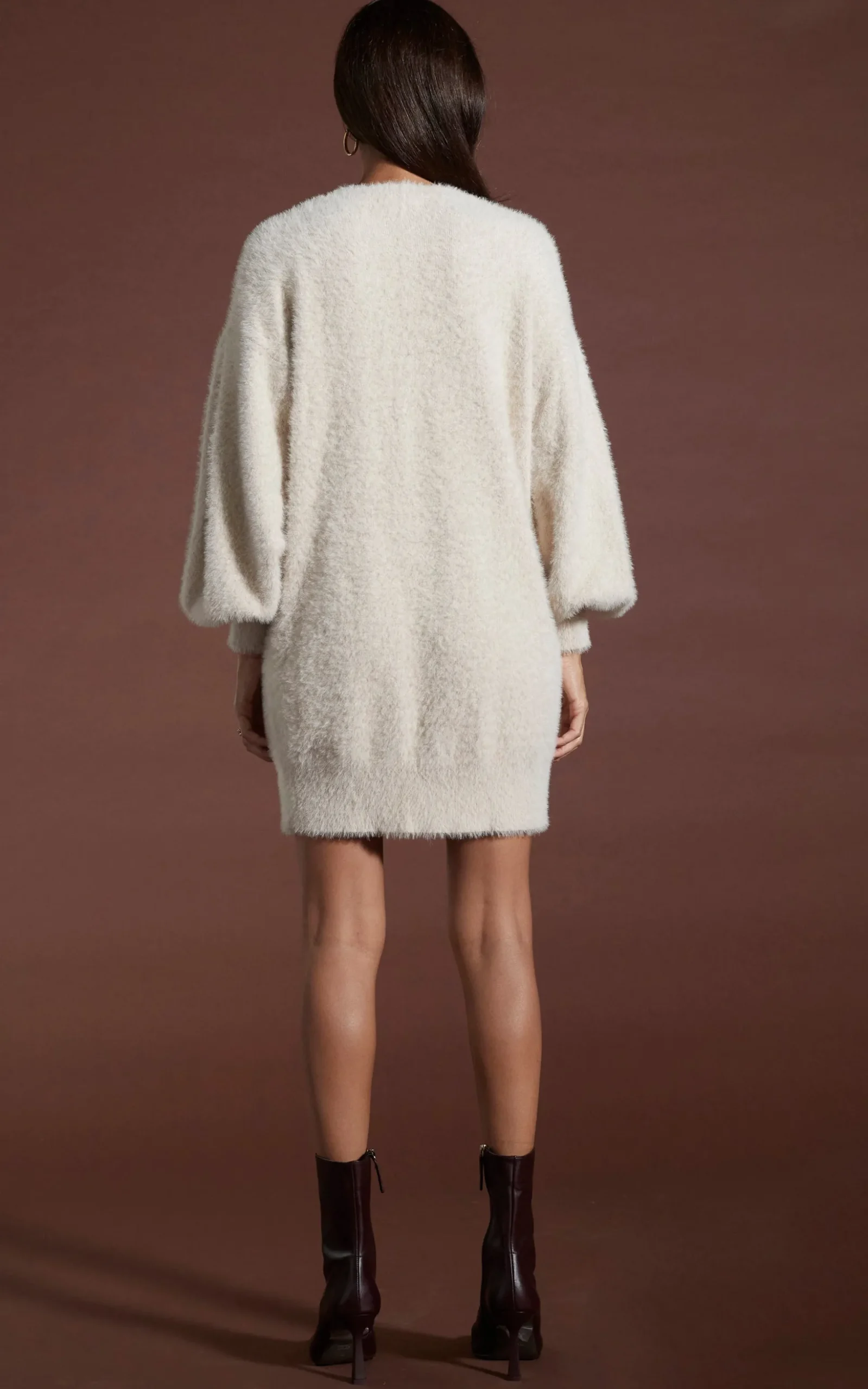 Maggie Jumper Dress In Beige