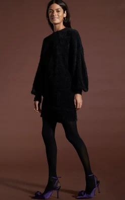 Maggie Jumper Dress In Black