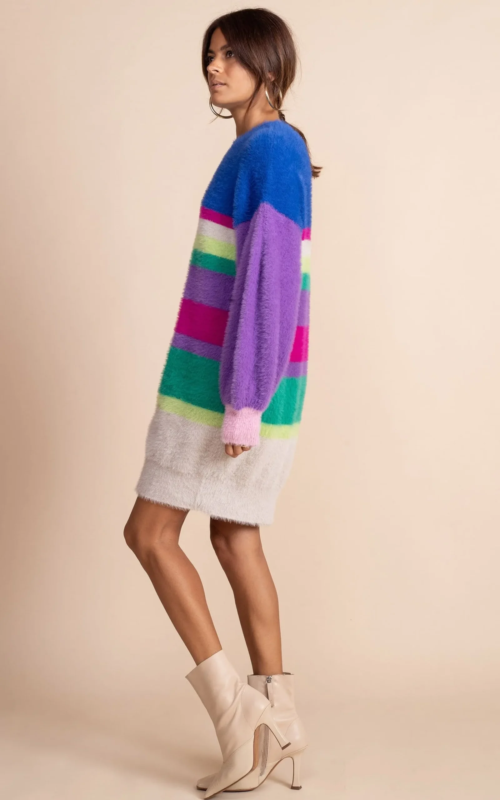 Maggie Jumper Dress In Stripe