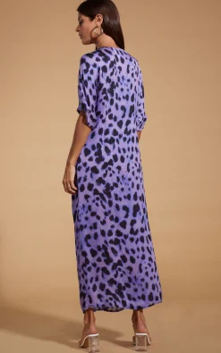 Makuna Kaftan In Lilac Leopard