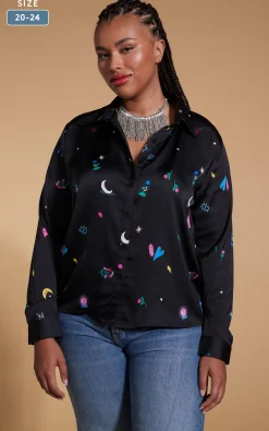 Nevada Shirt In Mystic Ditzy- Extended Sizing