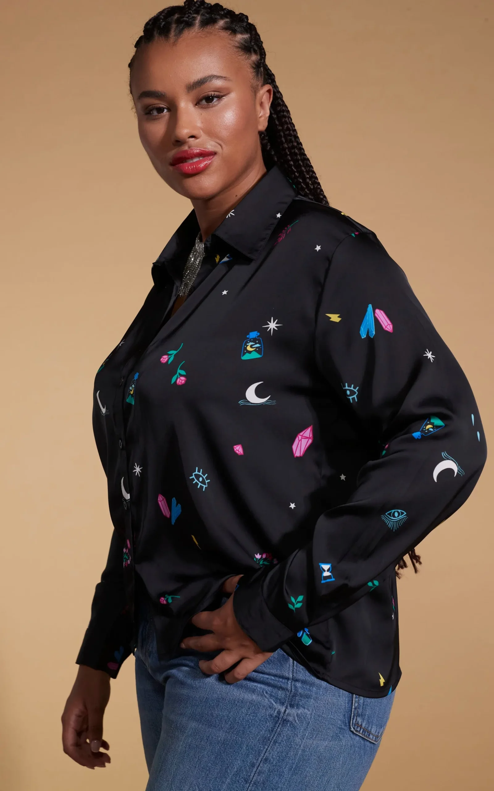 Nevada Shirt In Mystic Ditzy- Extended Sizing