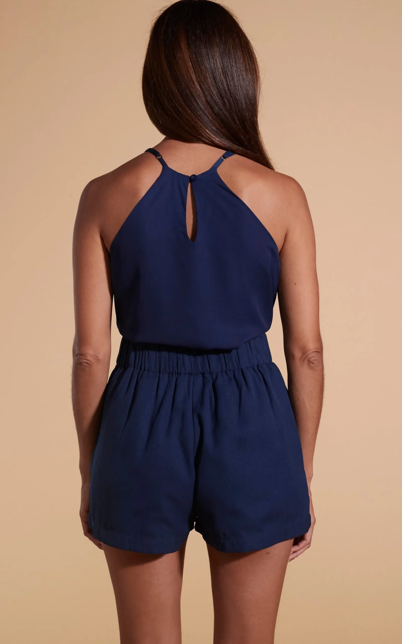 Nina Halter Cami Top In Navy