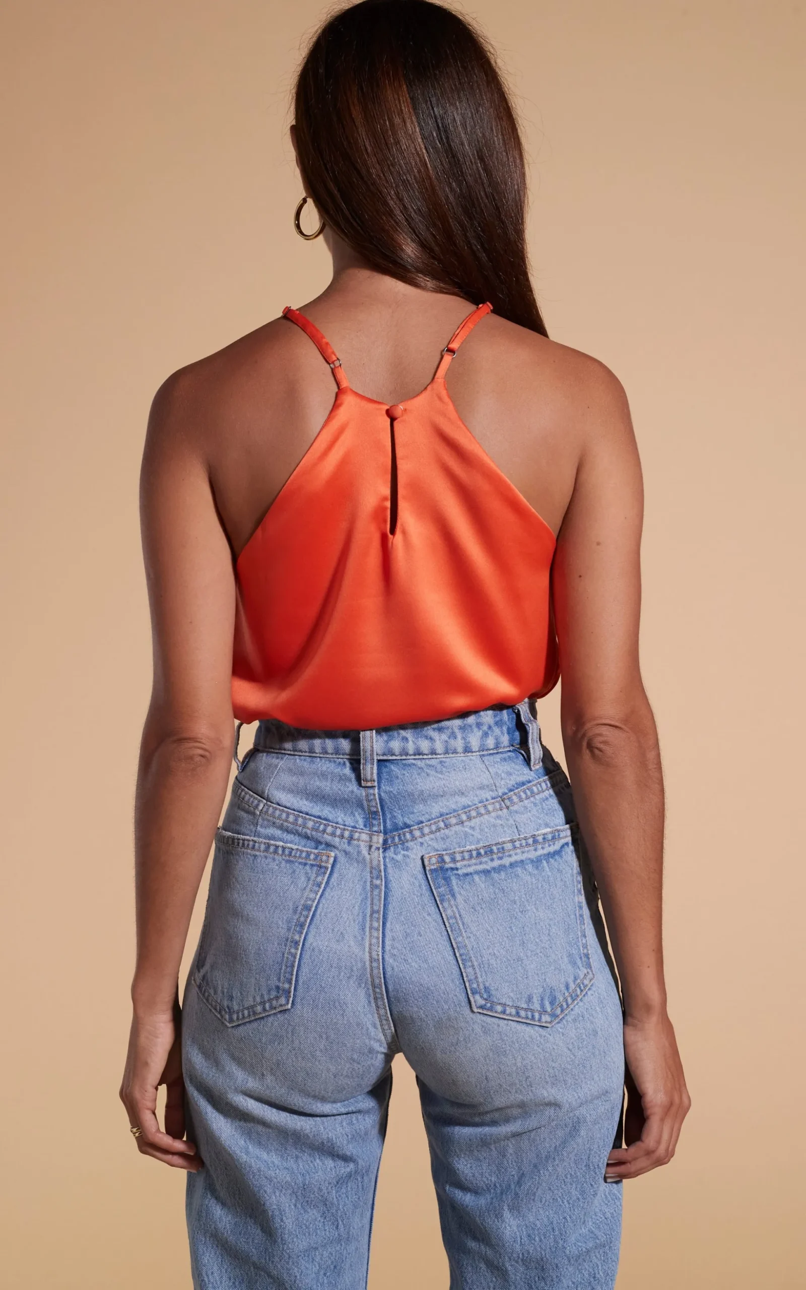 Nina Halter Cami Top In Orange