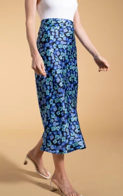 Renzo Skirt In Blue 50S Floral