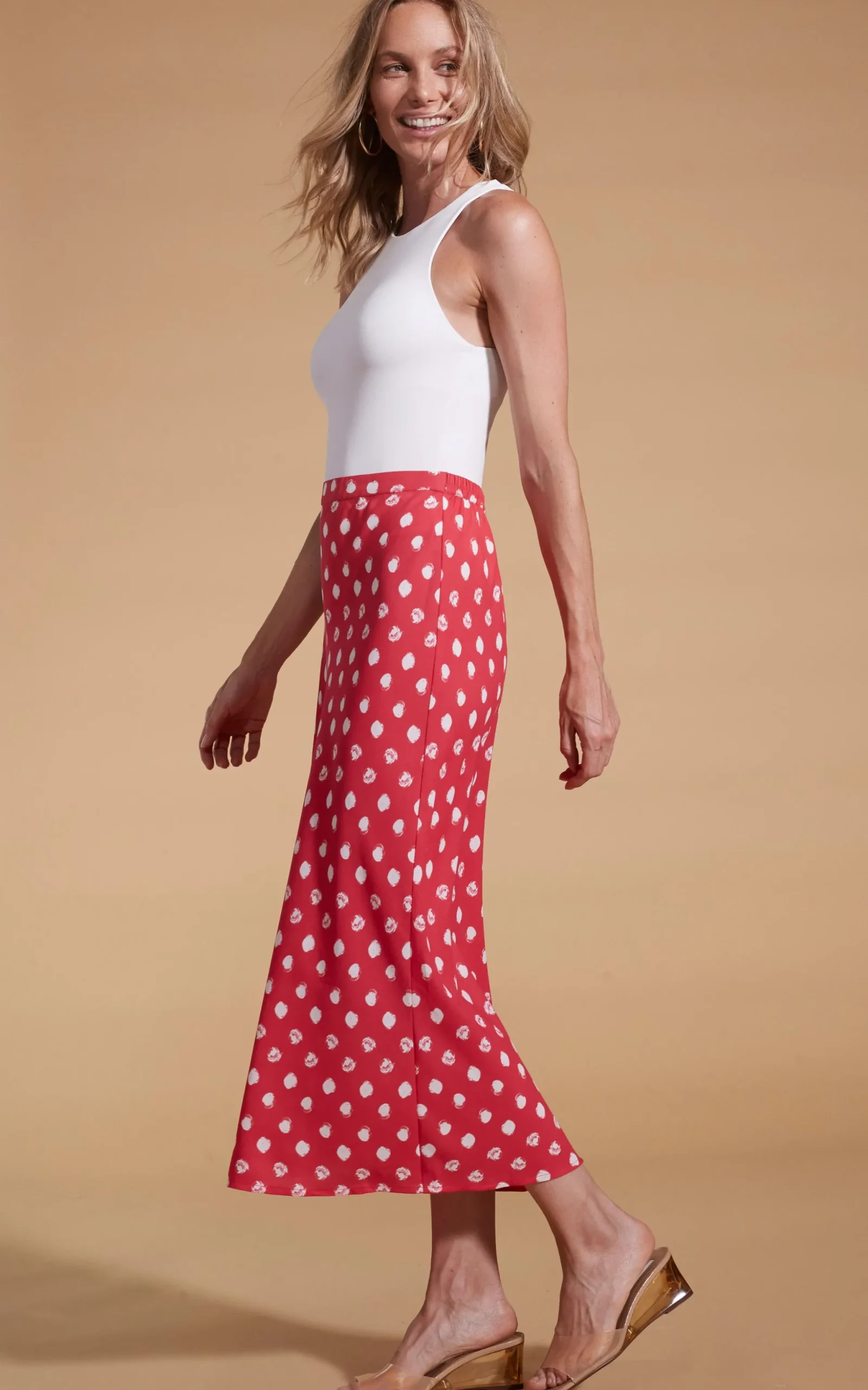 Renzo Skirt In Red Polka Dot