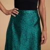 Renzo Skirt In Small Green Leopard