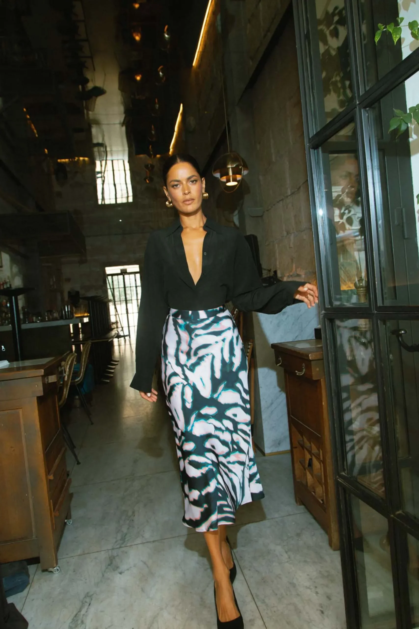 Renzo Skirt In Watercolour Zebra