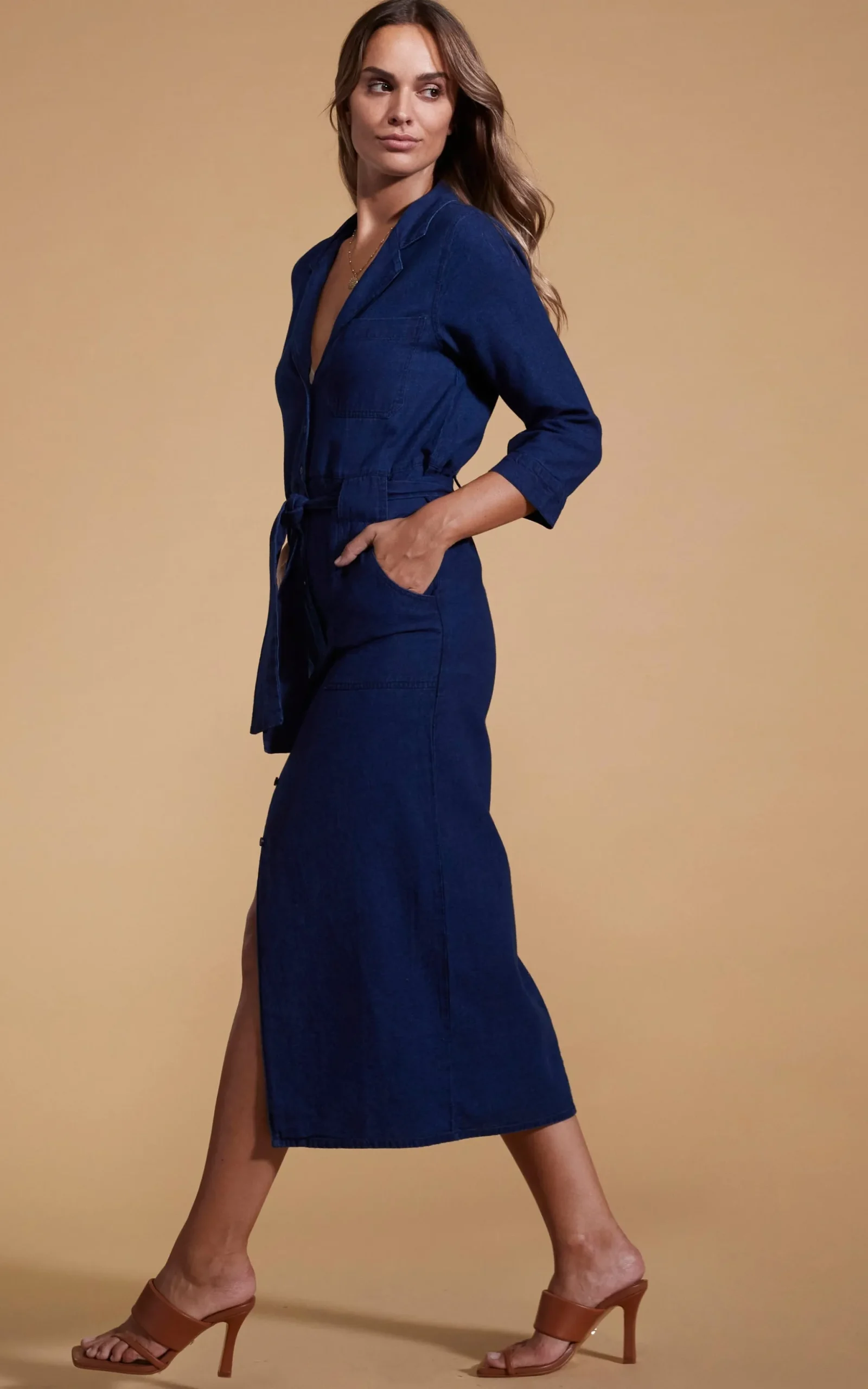 Rex Dress In Denim Blue