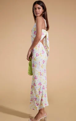 Sabrina Midaxi Dress In White Tulip