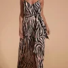Sookie Slip Dress In Blush Zebra