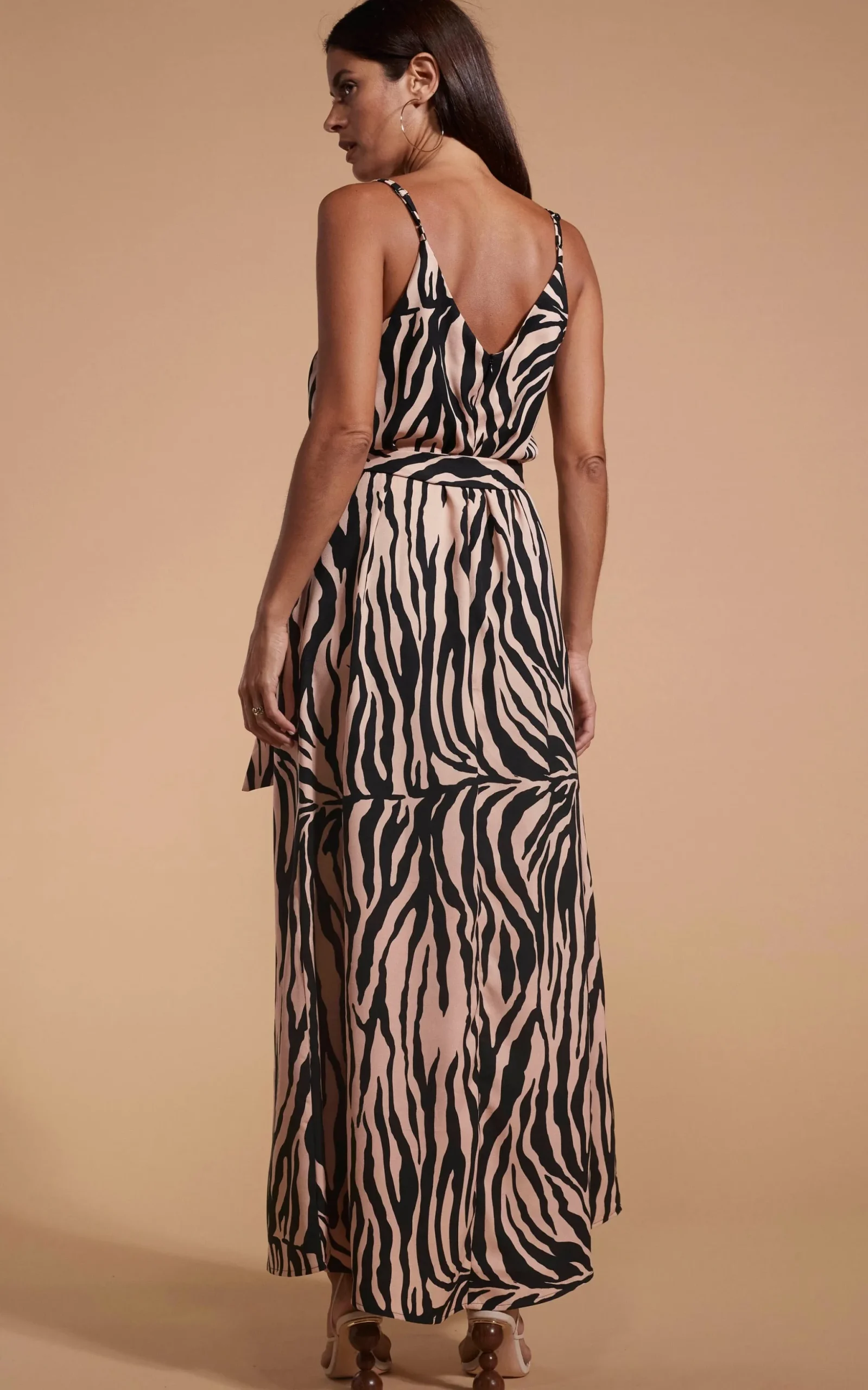 Sookie Slip Dress In Blush Zebra