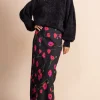 Sophie Skirt In Poppies On Black