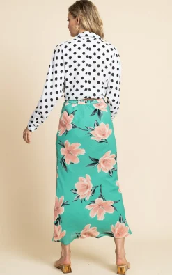 Sophie Skirt In Sage Base Tulip