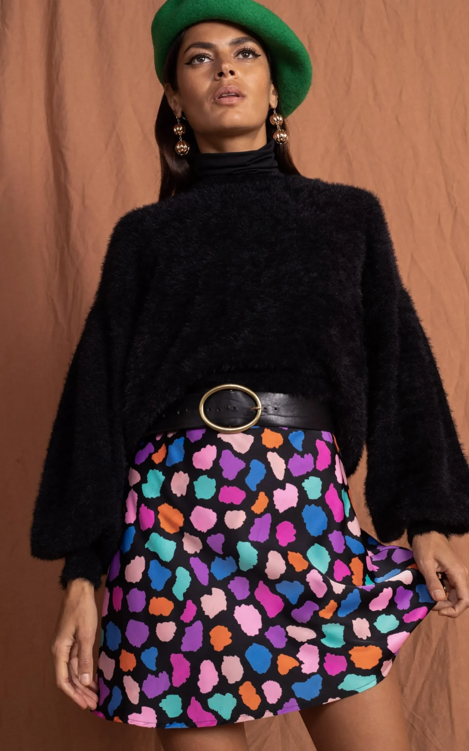 Stevie Mini Skirt In Multi Cloud