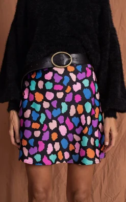 Stevie Mini Skirt In Multi Cloud