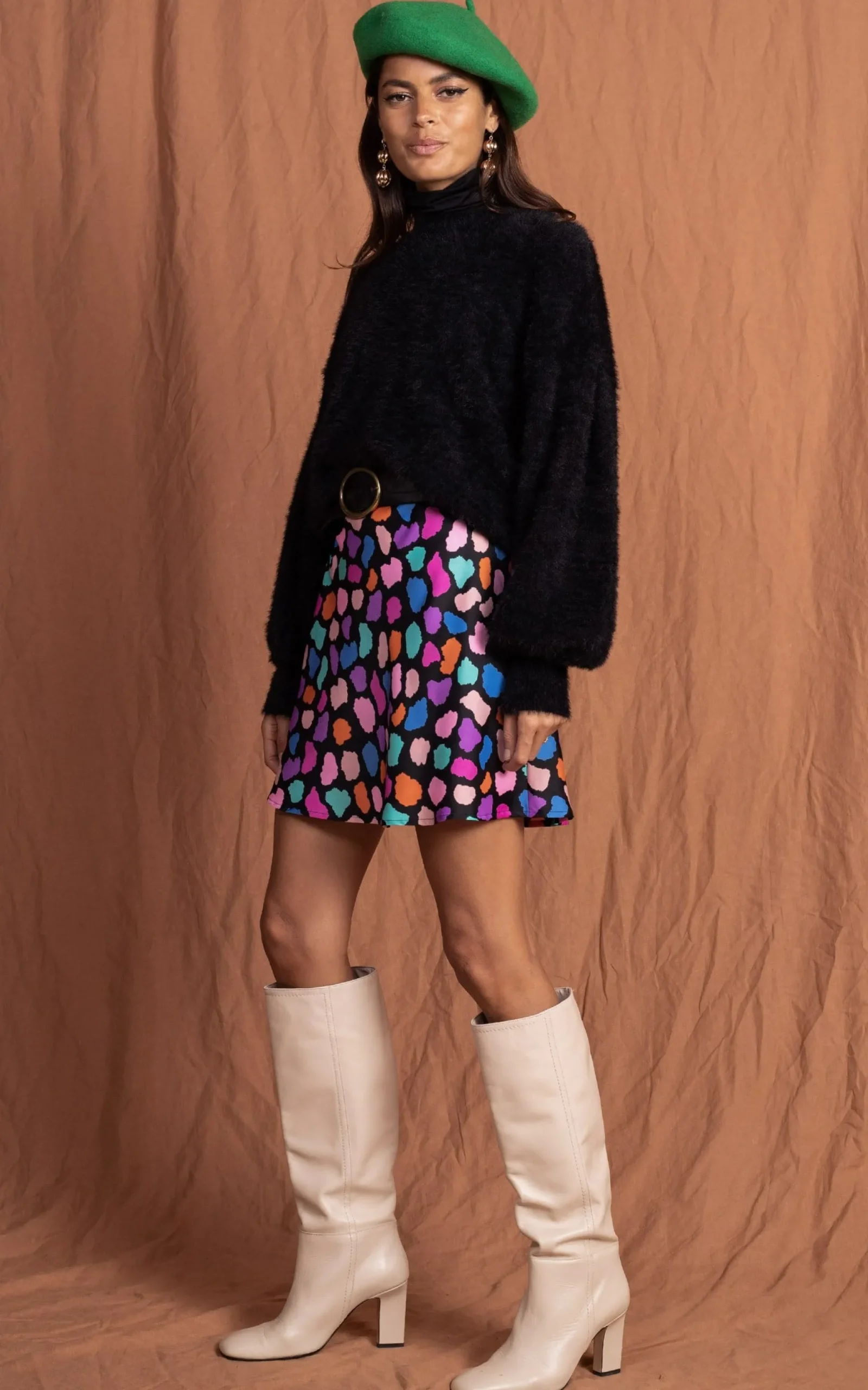 Stevie Mini Skirt In Multi Cloud