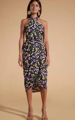 Whitney Maxi Wrap Skirt In Citrus Tulip