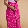 Whitney Maxi Wrap Skirt In Odd Dot Pink On Magenta