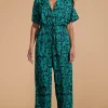 Zeta Jumpsuit In Green Snake
